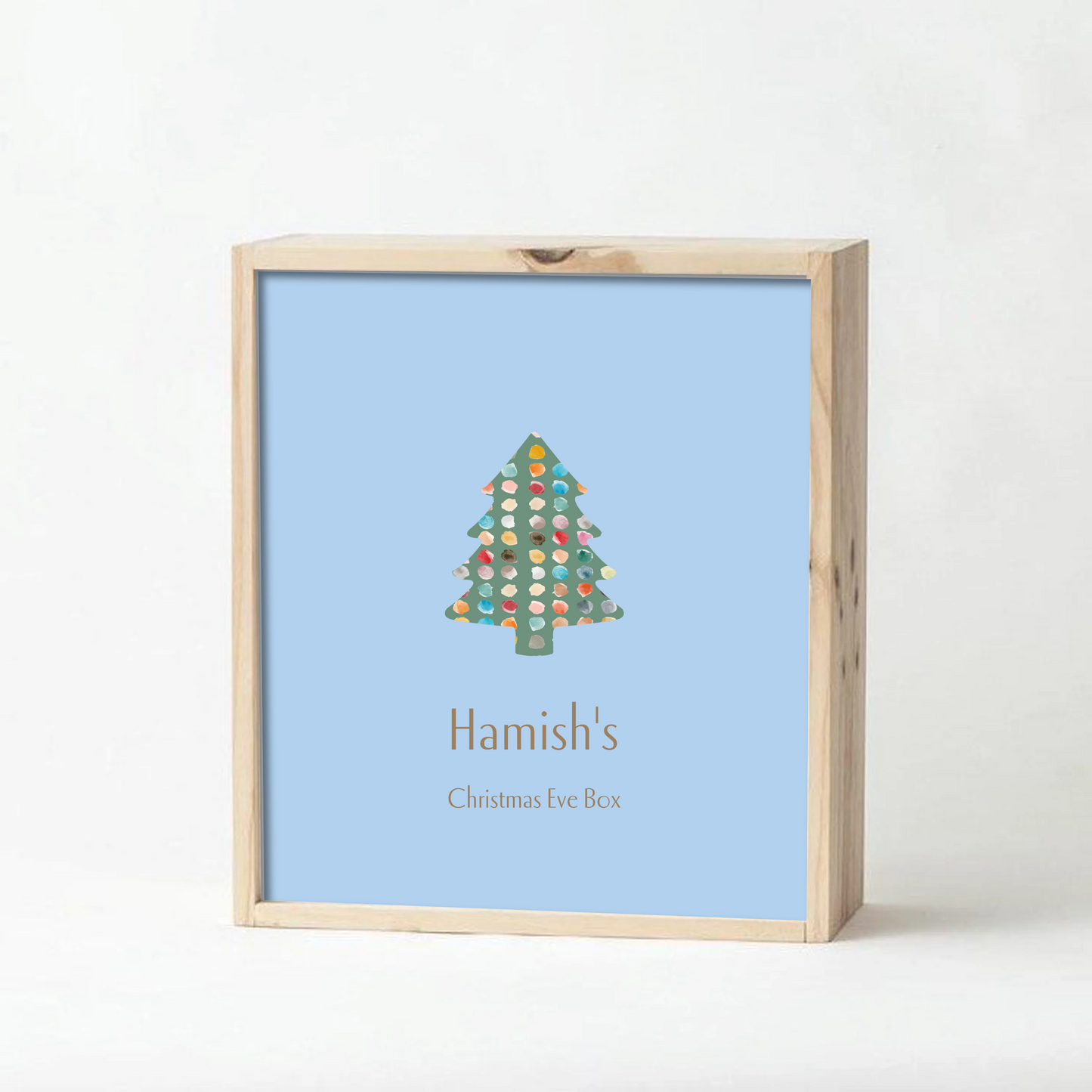 Pale Blue Christmas Keepsake Box