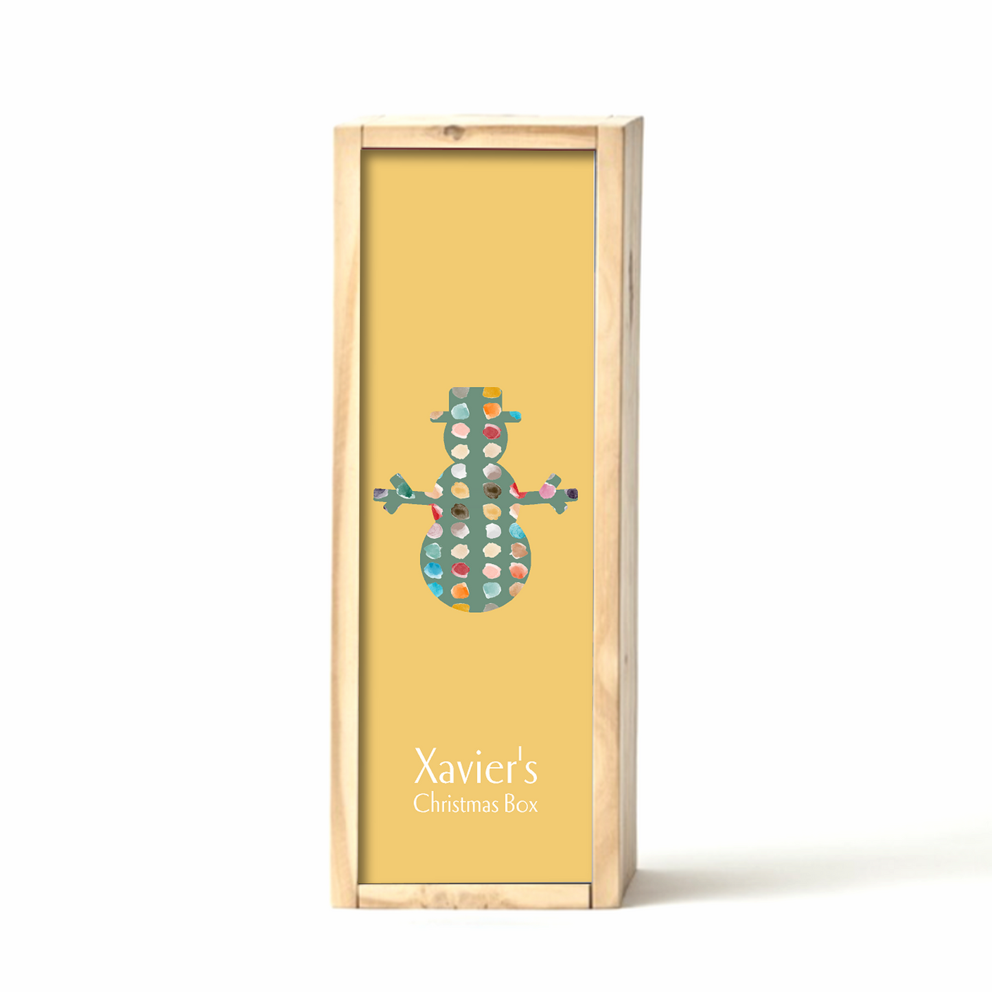 Mustard Christmas Pattern Gift Box