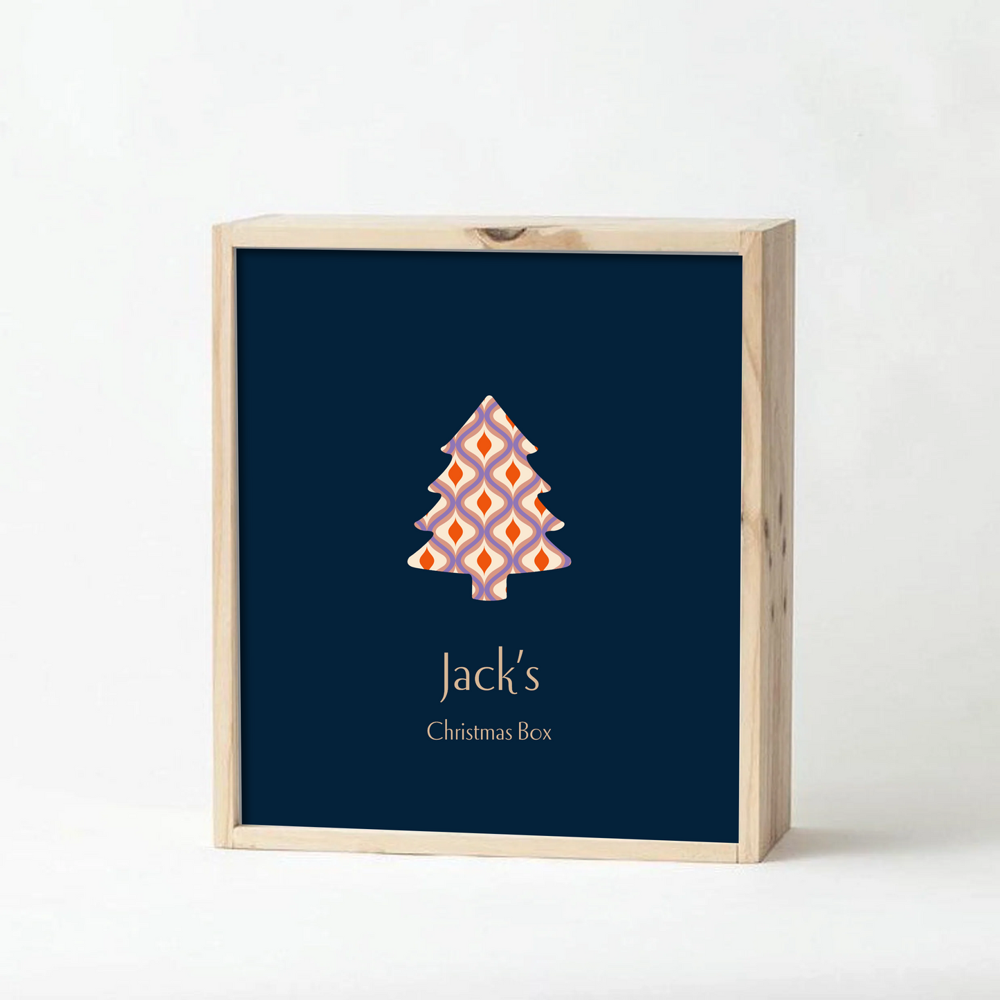 Navy Christmas Keepsake Box