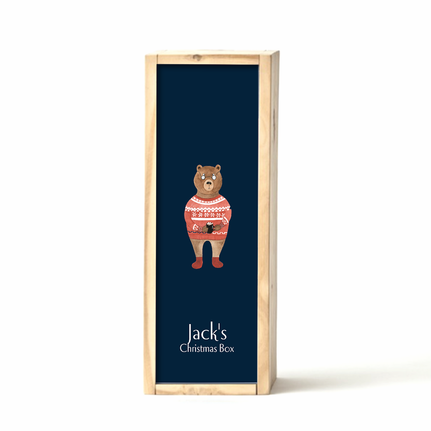 Navy Christmas Gift Box
