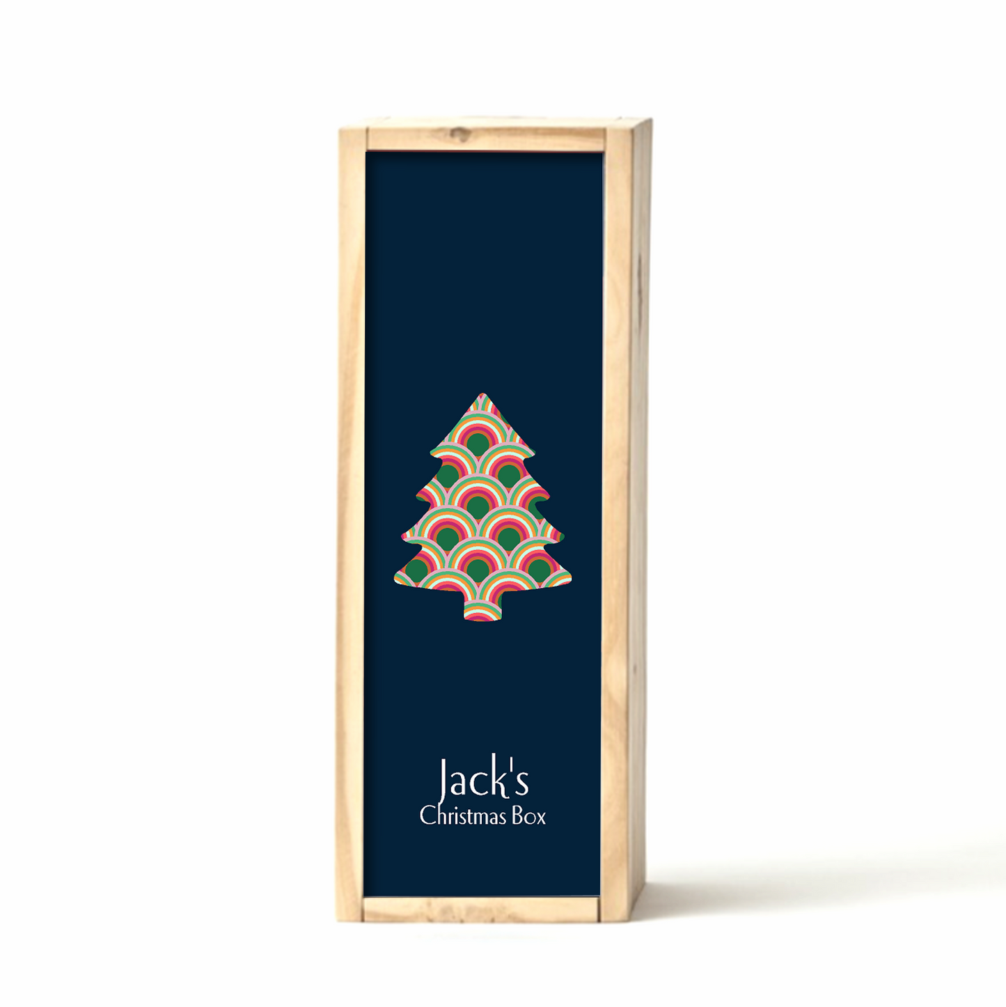 Navy Christmas Pattern Gift Box