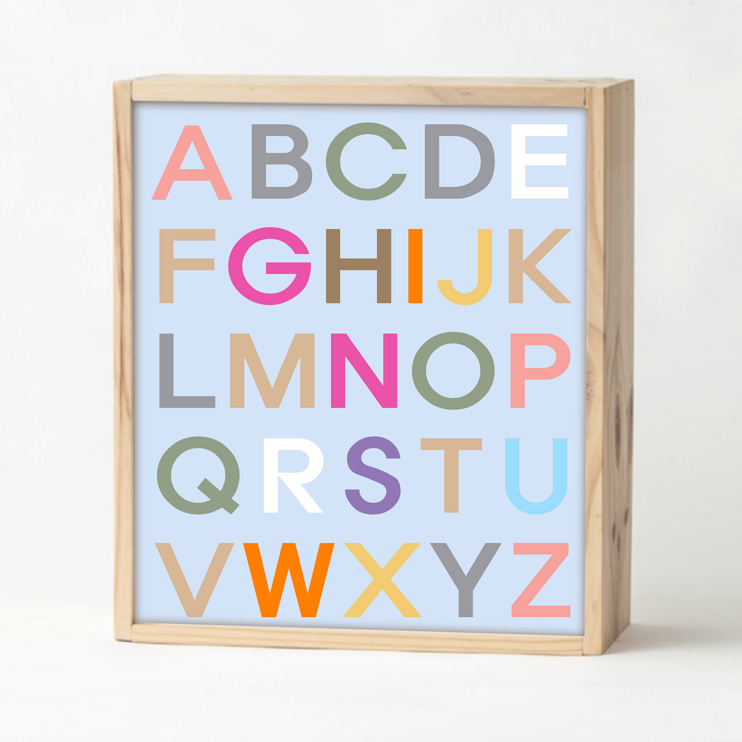 Pale Blue Alphabet Keepsake