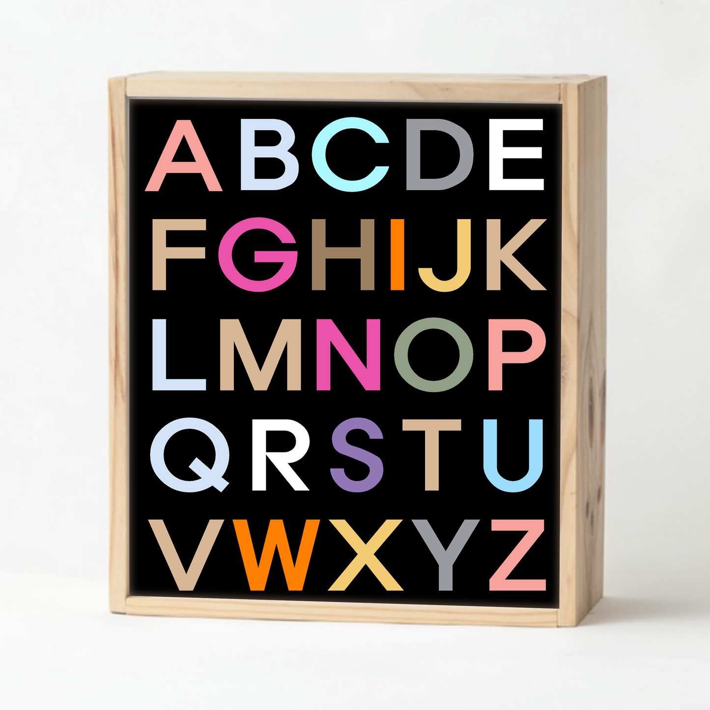 Black Alphabet Keepsake
