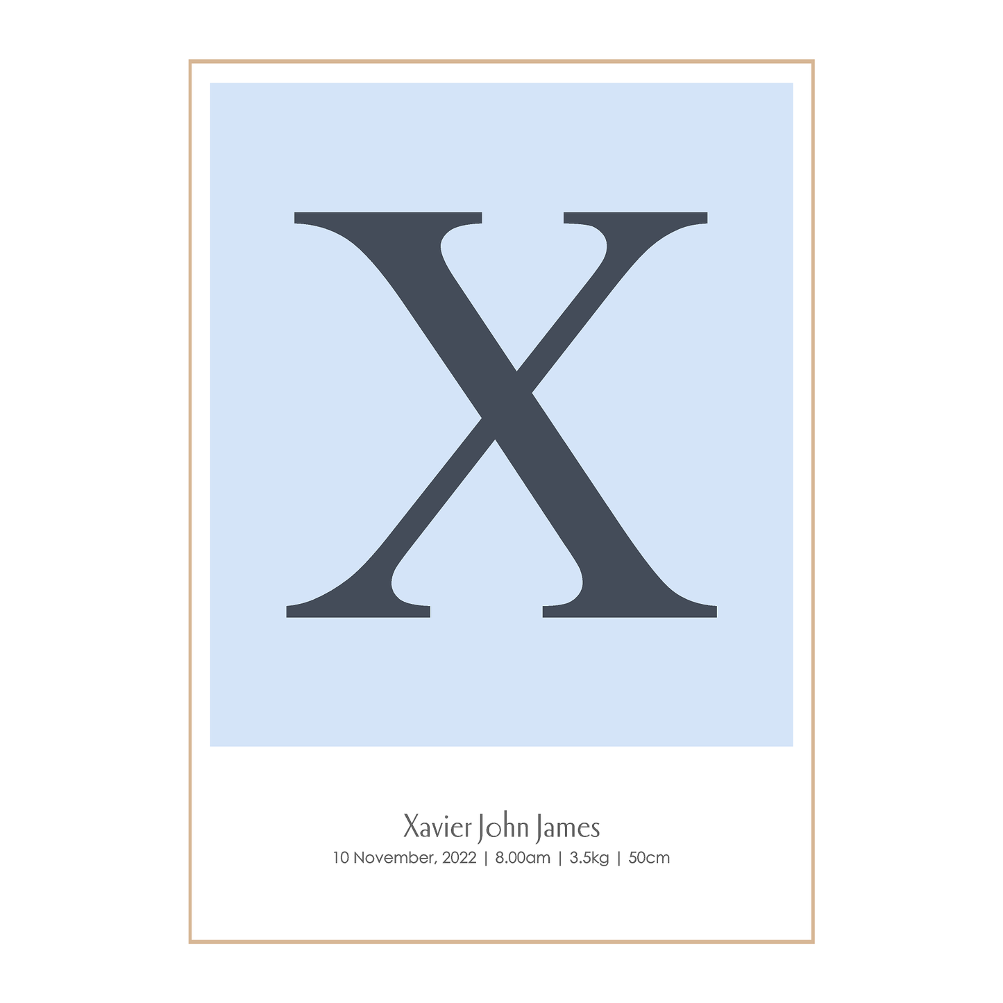 Blue Baby Wall Print
