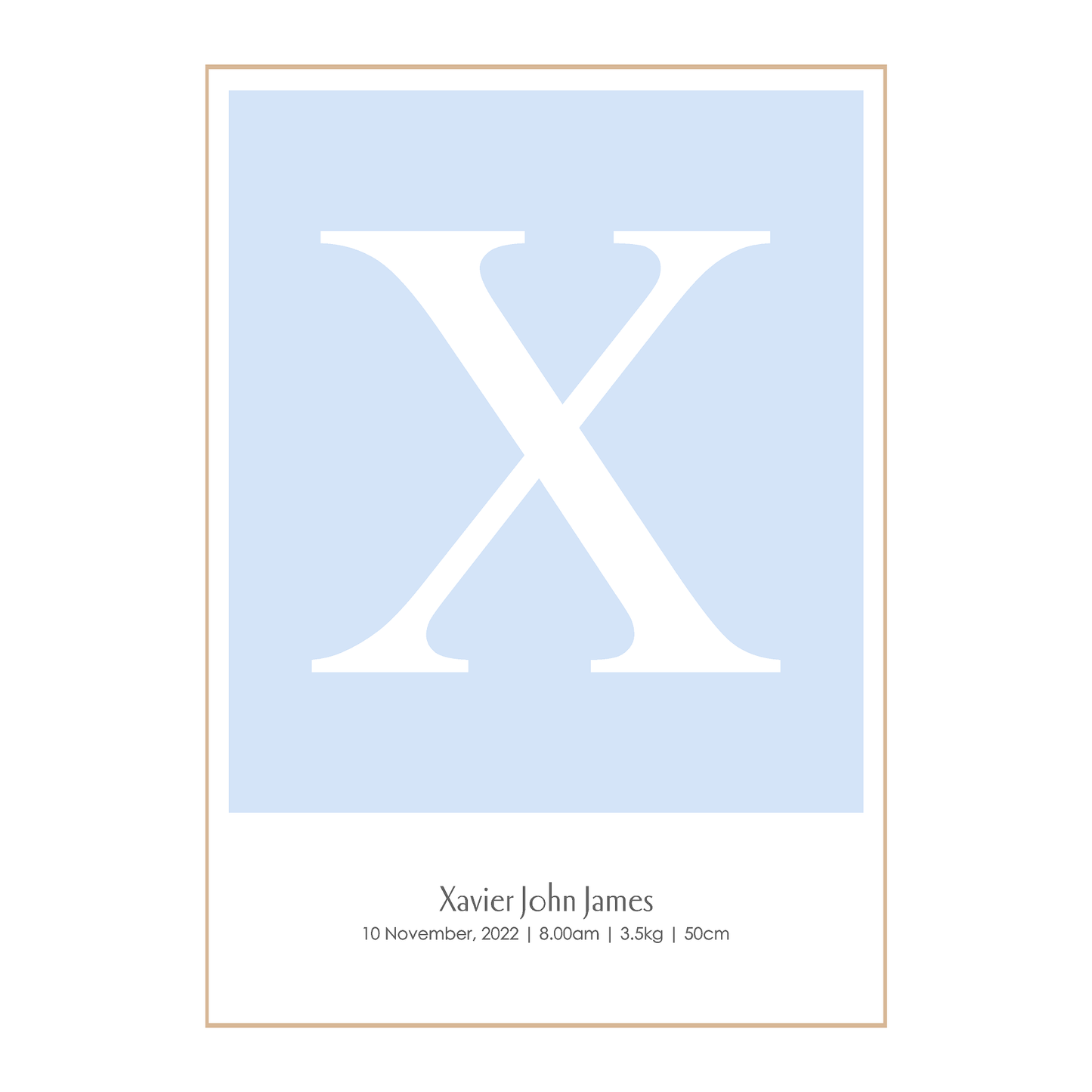 Blue Baby Wall Print