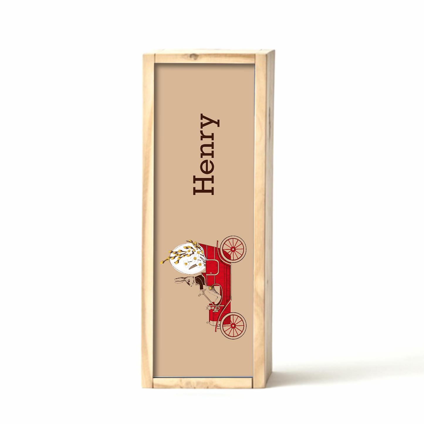 Brown Bunny in Car Egg Box