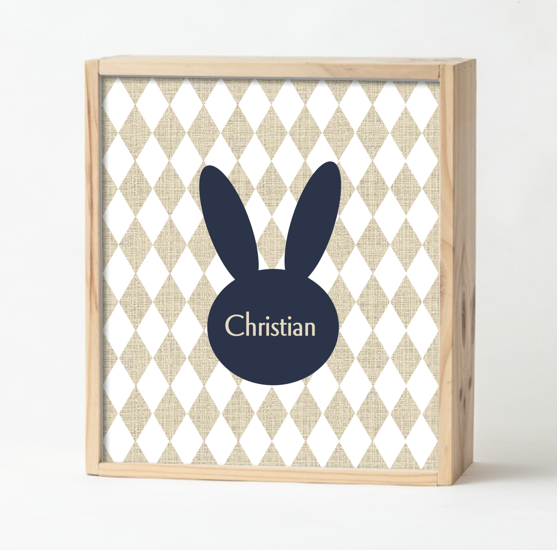 Navy Bunny Keepsake Box