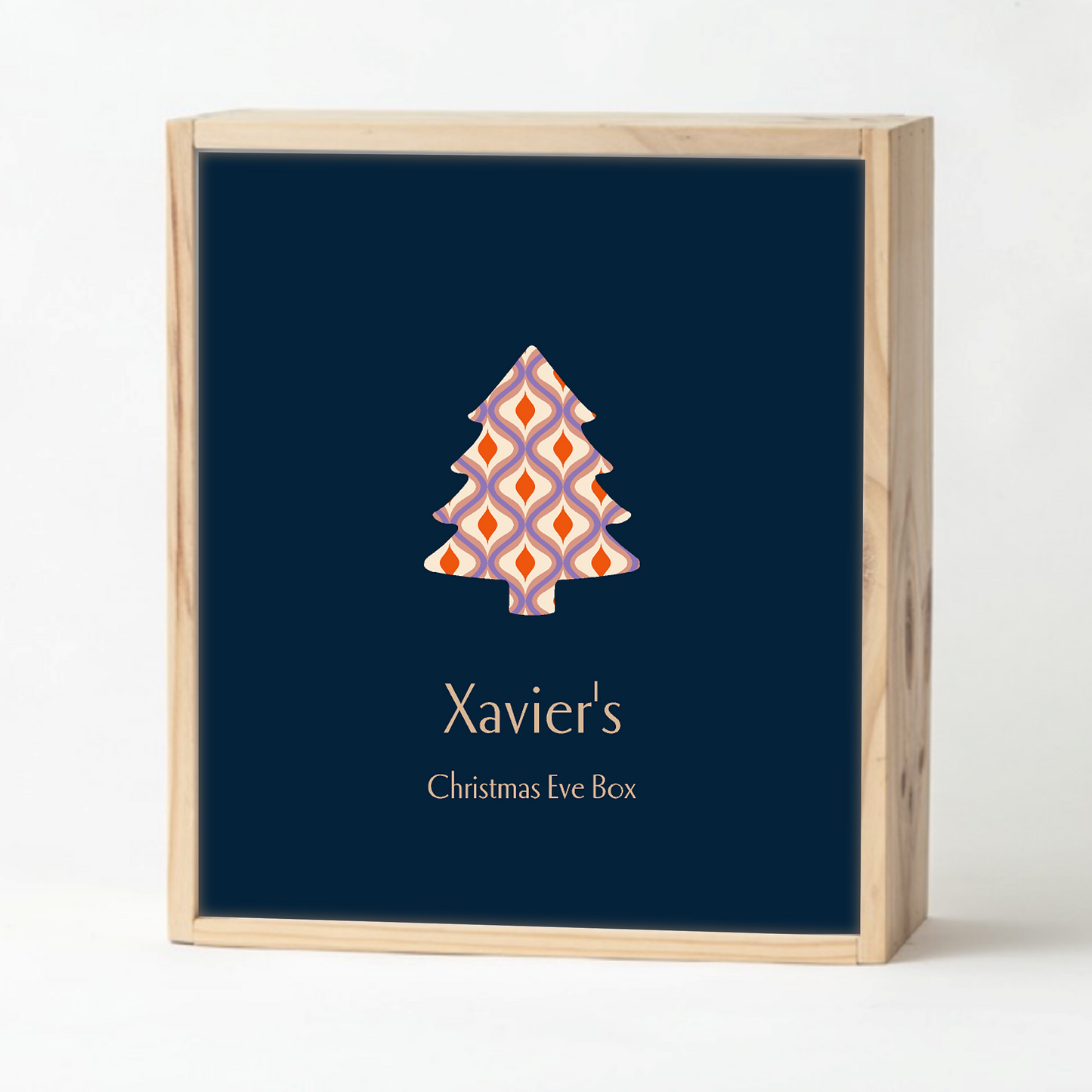 Navy Christmas Keepsake Box