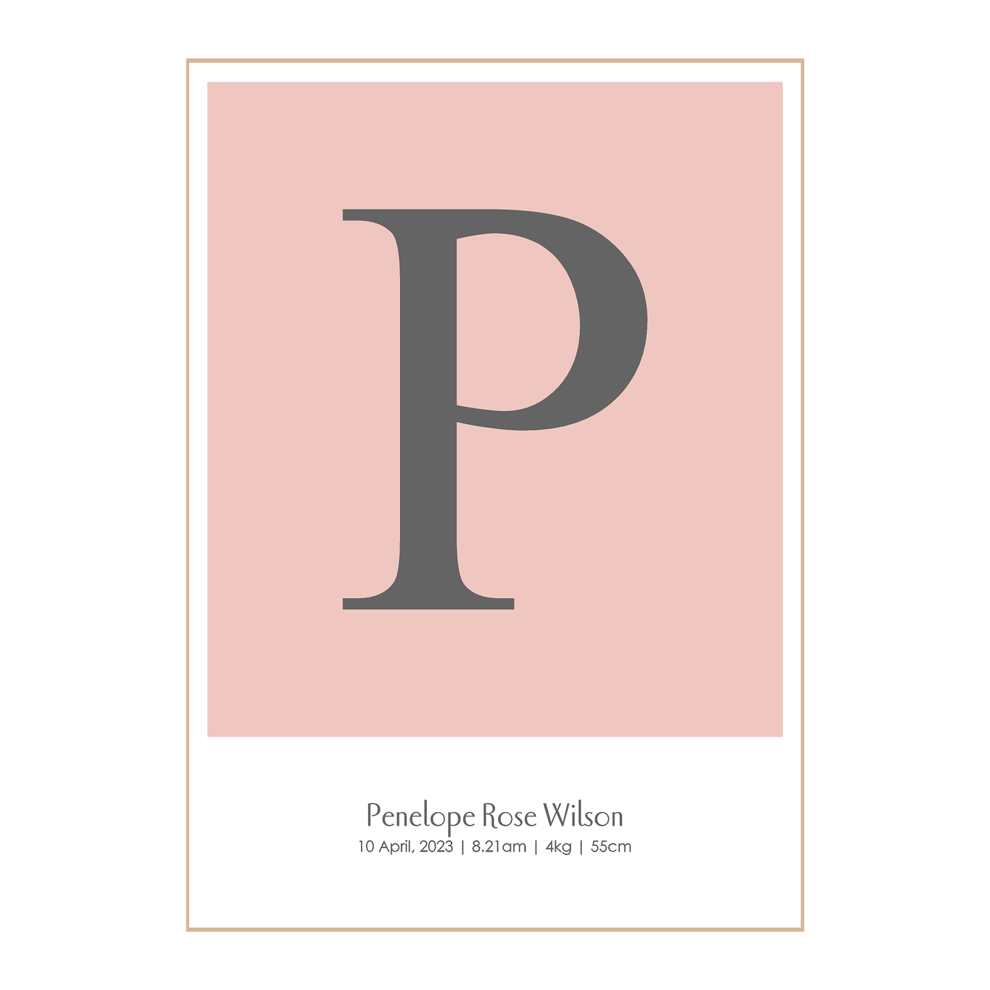 Pale Pink Baby Wall Print