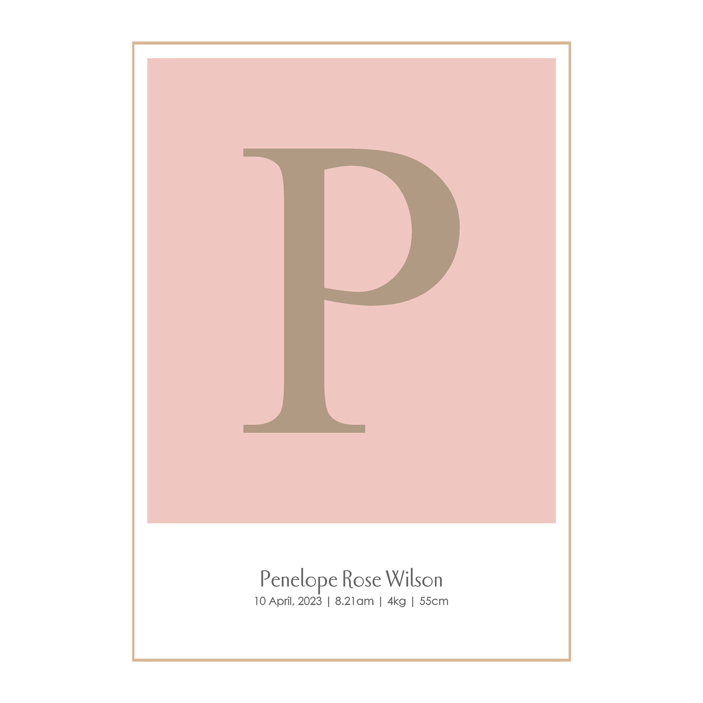 Pale Pink Baby Wall Print