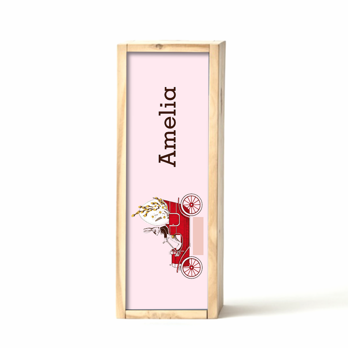 Pink Bunny in Car Egg Box