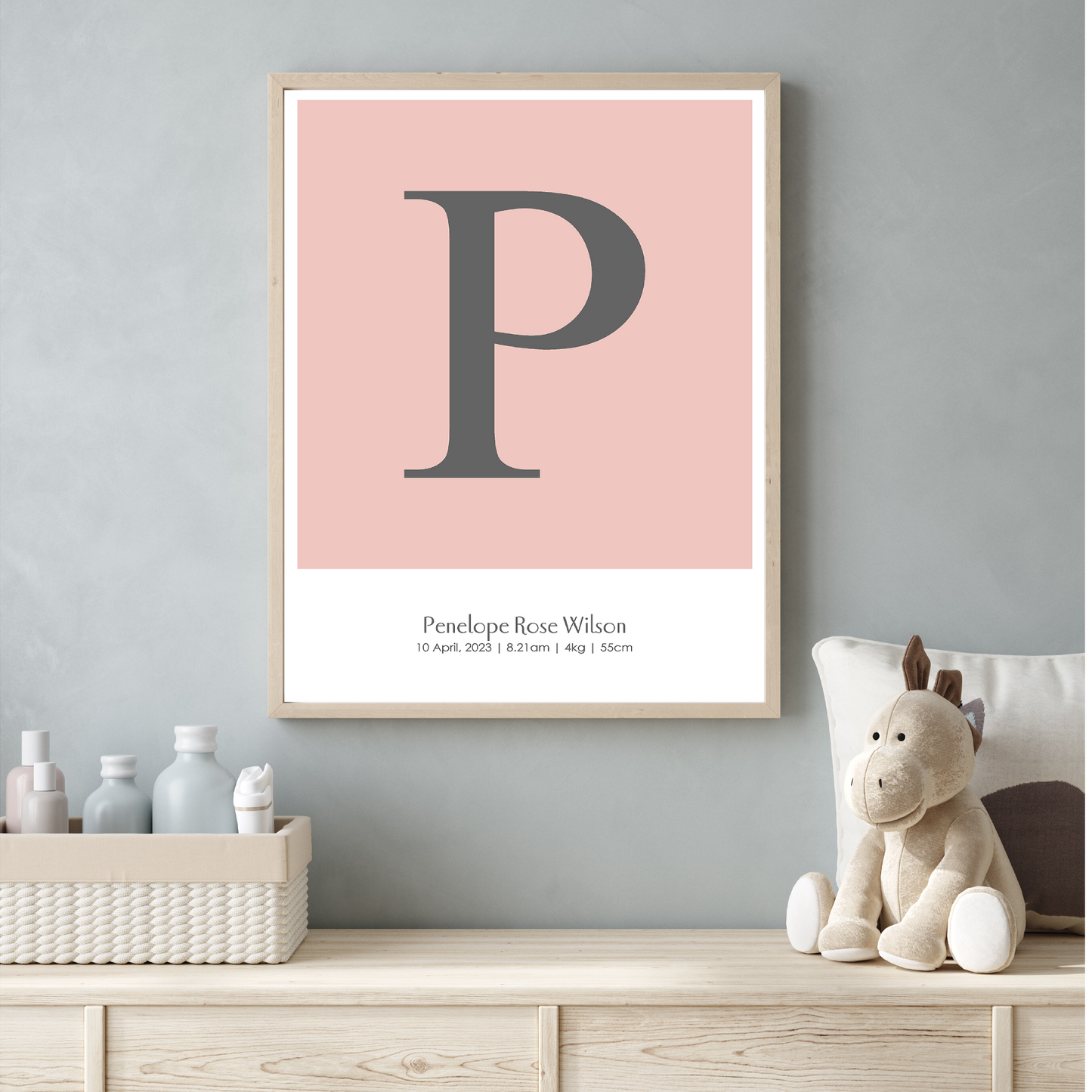 Pale Pink Baby Wall Print