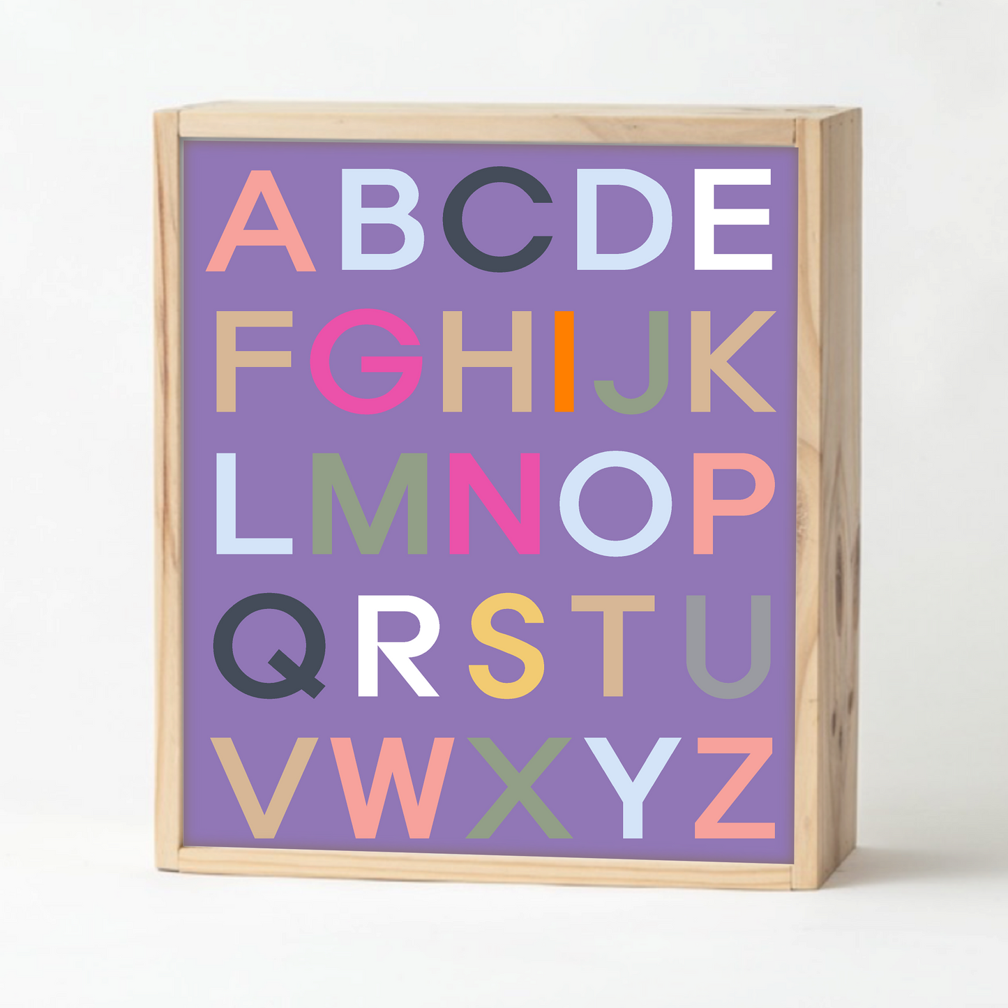 Purple Alphabet Keepsake Box
