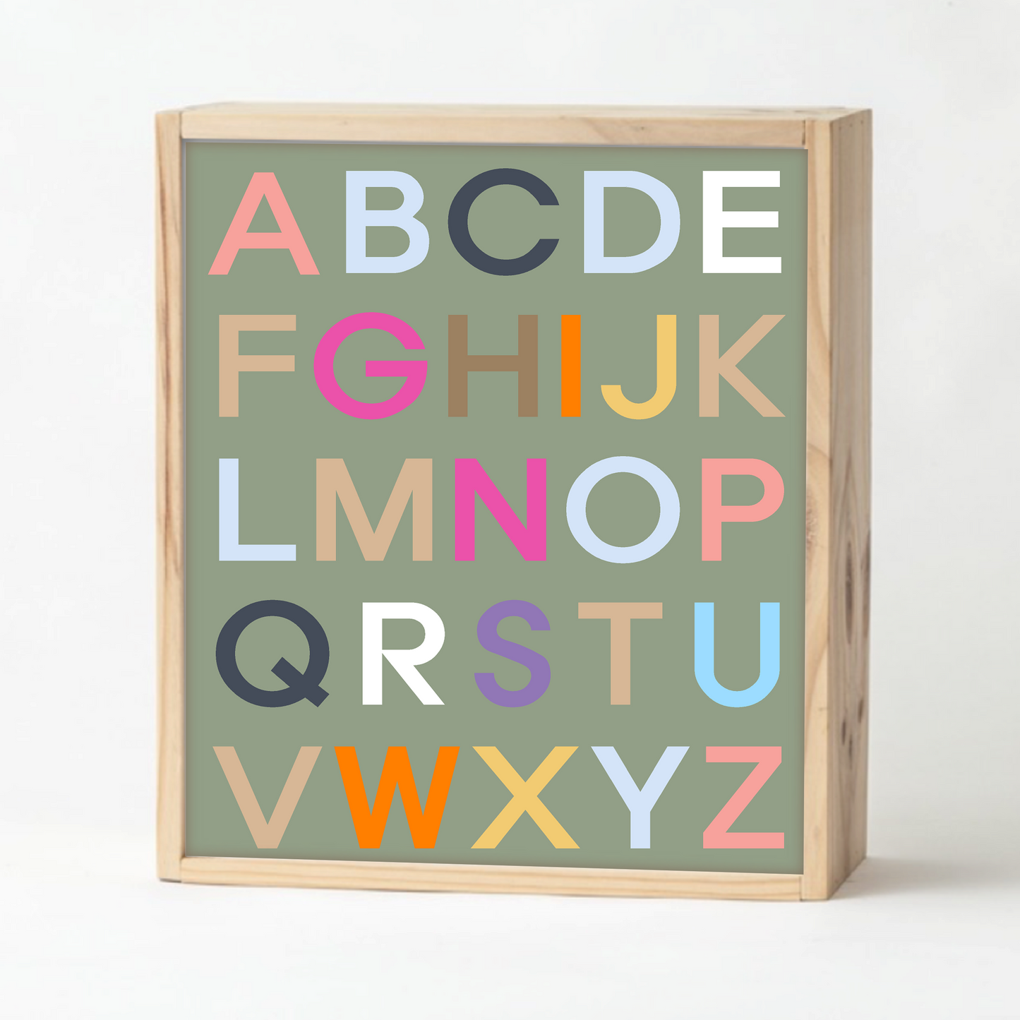 Sage Alphabet Keepsake Box