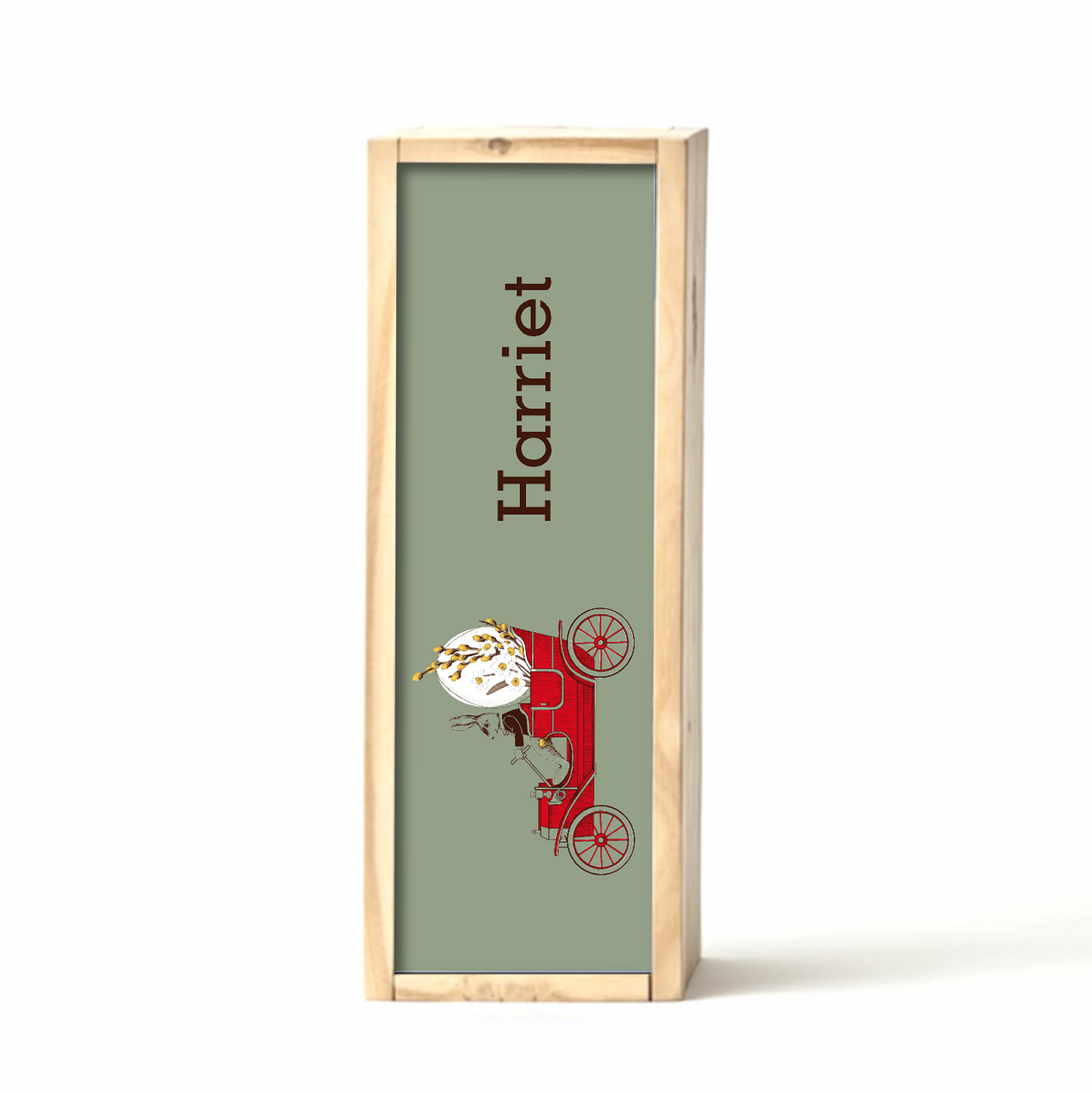 Sage Bunny in Car Egg Box