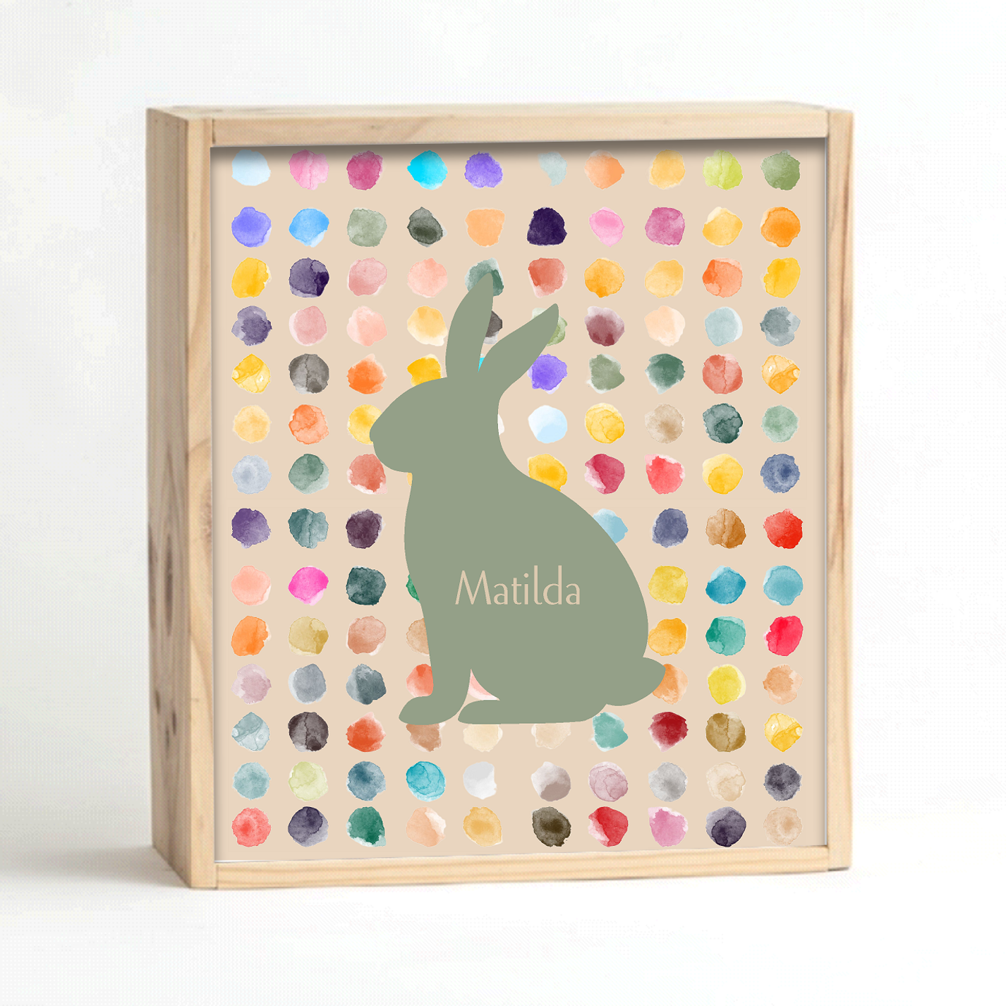 Sage Polka Keepsake Box