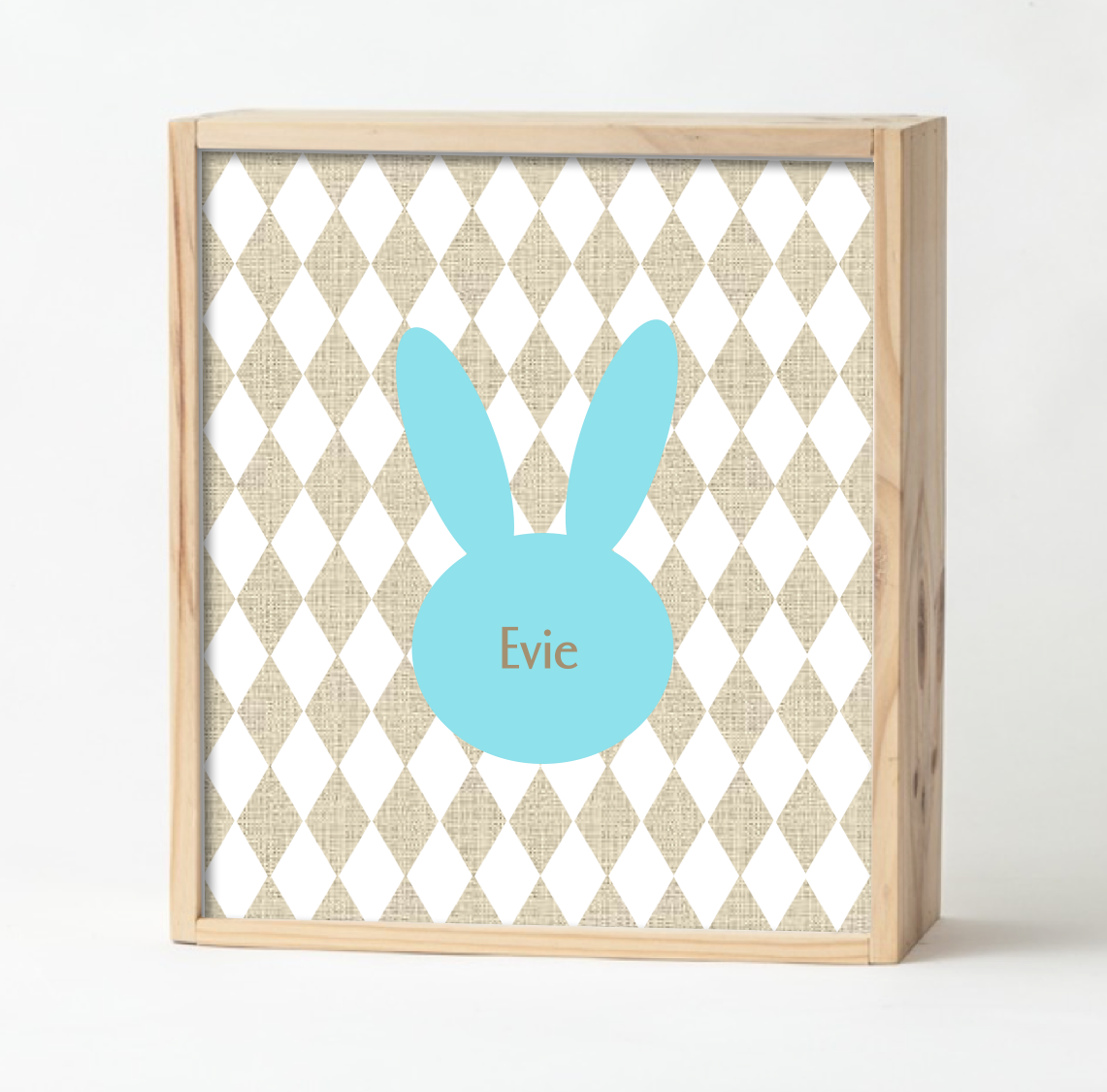 Teal Bunny Keepsake Box