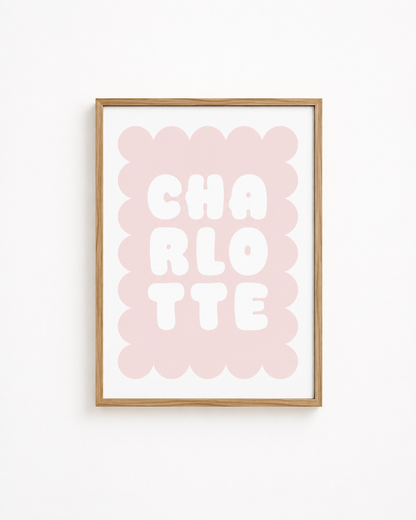 Pale Pink Personalised Print