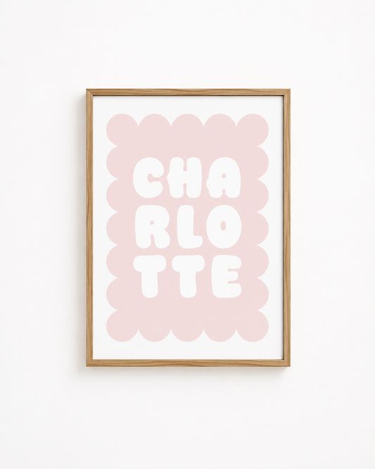 Pale Pink Personalised Print
