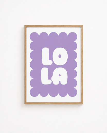 Purple Personalised Print