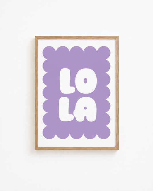 Purple Personalised Print