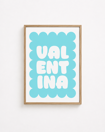 Teal Personalised Print