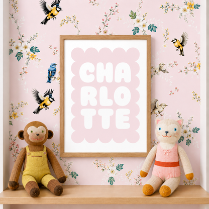 Pale Pink Personalised Print
