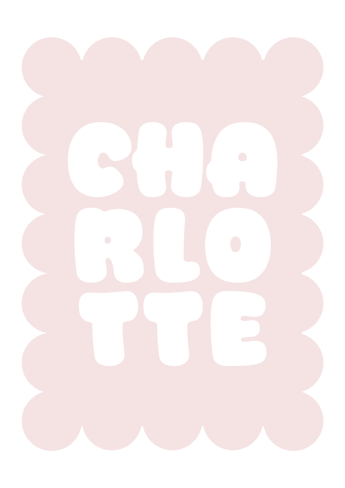 Pale Pink Personalised Print