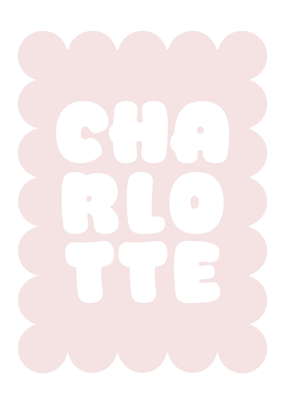 Pale Pink Personalised Print
