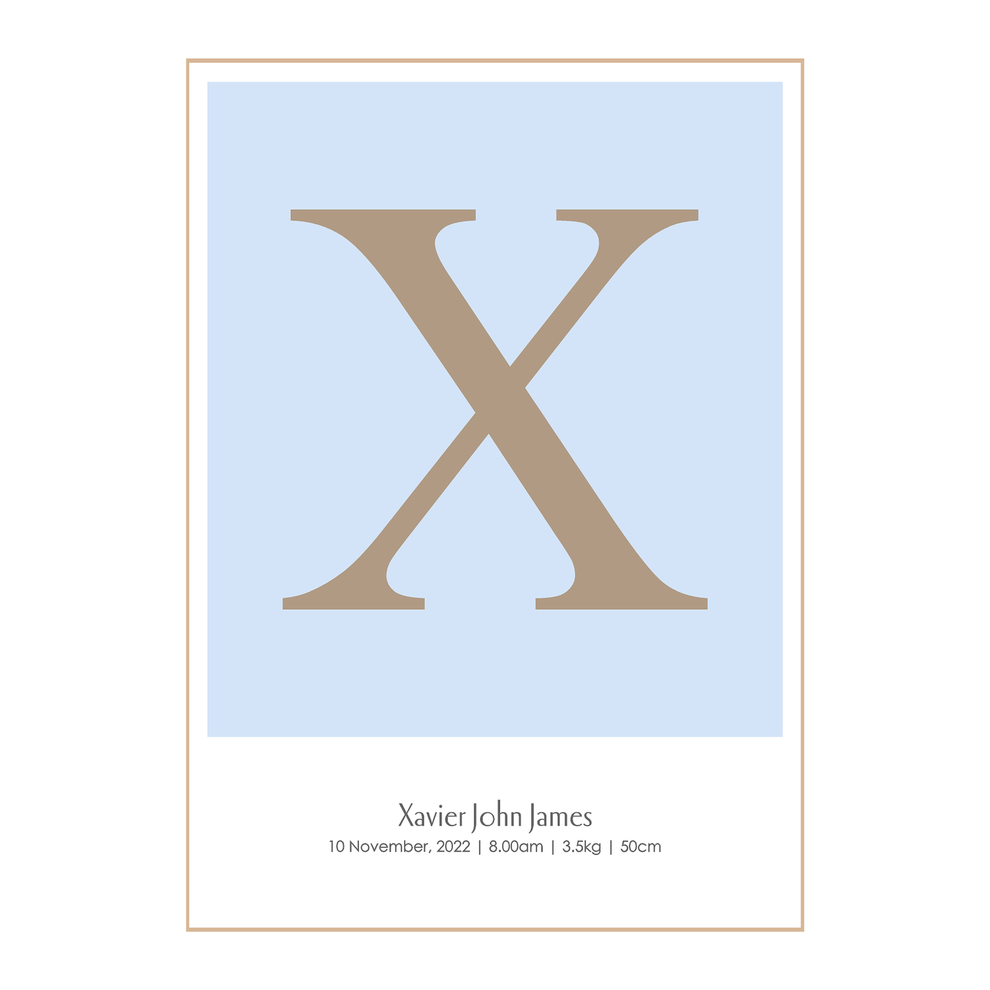 Blue Baby Wall Print