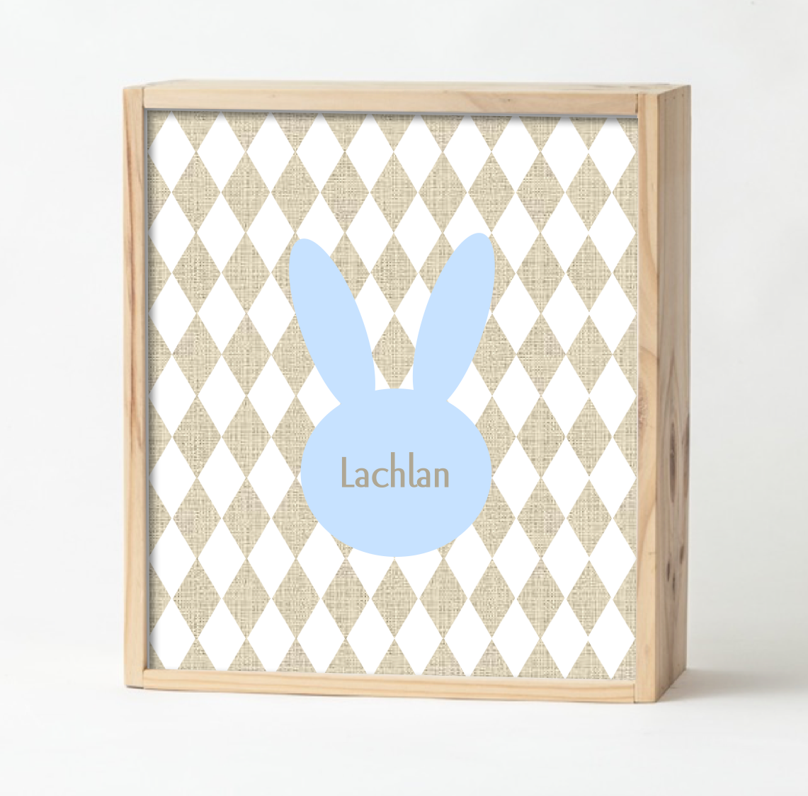 Pale Blue Bunny Keepsake Box