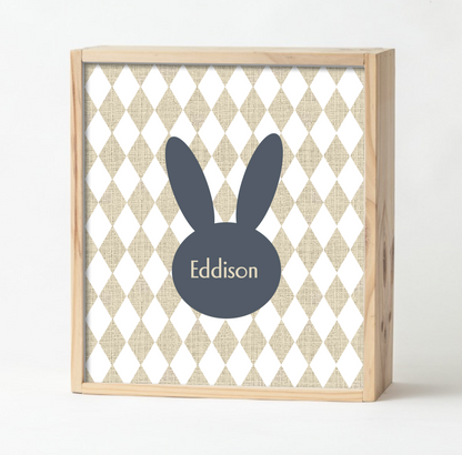 Charcoal Bunny Keepsake Box