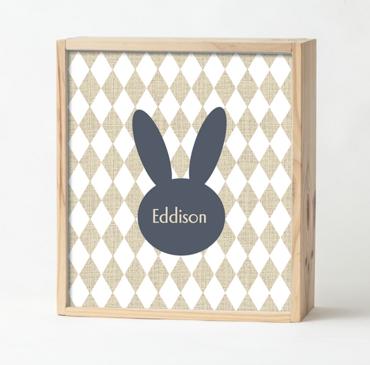 Charcoal Bunny Keepsake Box