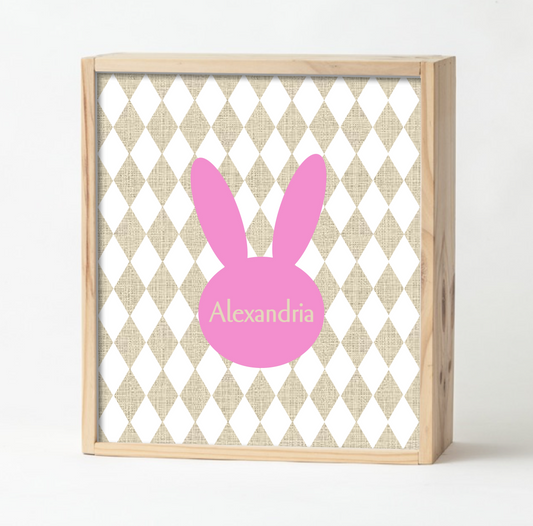 Fuchsia Bunny Keepsake Box