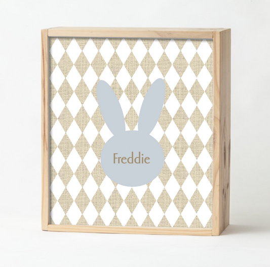 Grey Bunny Keepsake Box