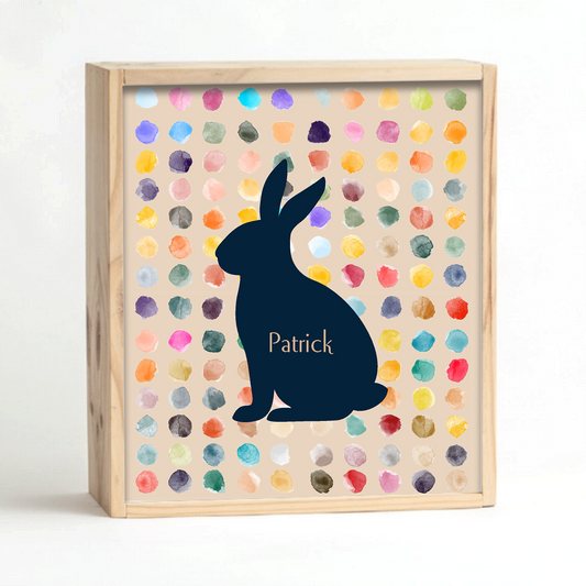 Navy Polka Keepsake Box