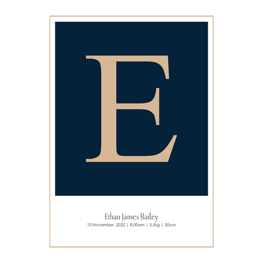 Navy Baby Wall Print