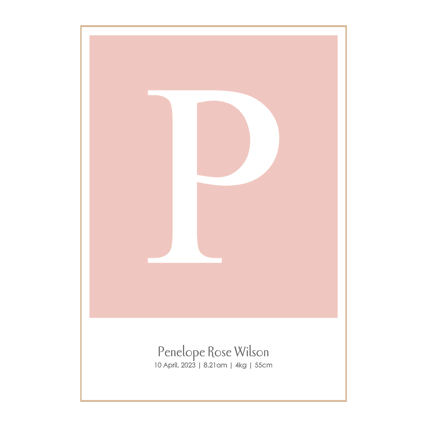 Pale Pink Baby Wall Print