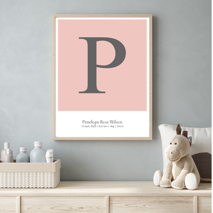 Pale Pink Baby Wall Print