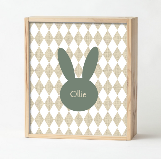 Sage Bunny Keepsake Box