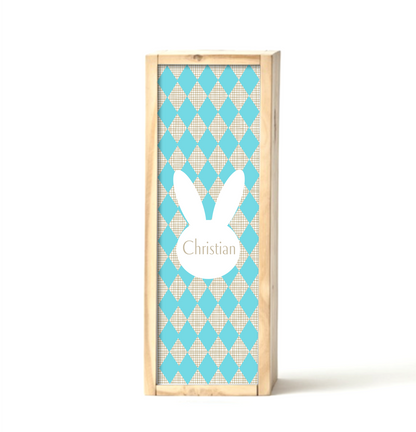 Teal Bunny Keepsake Box